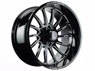 Axe Wheels Chronus Gloss Black Milled 8-Lug Wheel; 22x12; -44mm Offset (06-08 RAM 1500 Mega Cab)