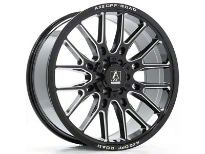 Axe Wheels Atlas Gloss Black Milled 6-Lug Wheel; 22x9.5; 20mm Offset (19-23 Ranger)