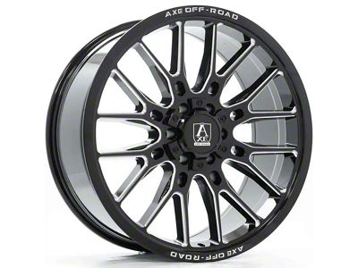 Axe Wheels Atlas Gloss Black Milled 6-Lug Wheel; 22x9.5; 20mm Offset (19-24 Sierra 1500)