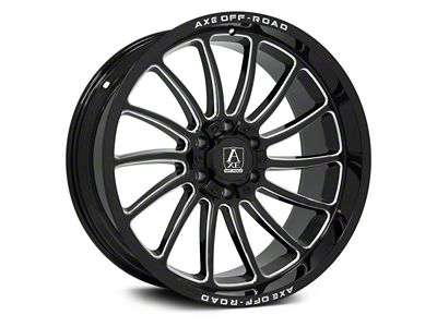 Axe Wheels Chronus Gloss Black Milled 6-Lug Wheel; 22x10; -19mm Offset (19-26 Sierra 1500)