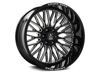 Axe Wheels Kratos Gloss Black Milled 6-Lug Wheel; 22x12; -44mm Offset (19-25 Sierra 1500)