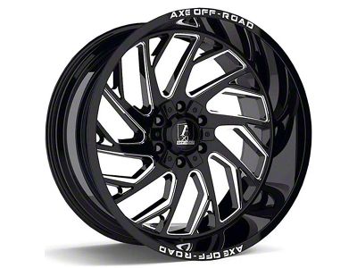 Axe Wheels Zeus Gloss Black Milled 6-Lug Wheel; 20x10; -19mm Offset (19-25 Sierra 1500)