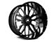 Axe Wheels AX1.0 Gloss Black Milled 8-Lug Wheel; 22x14; -76mm Offset (07-10 Sierra 3500 HD SRW)