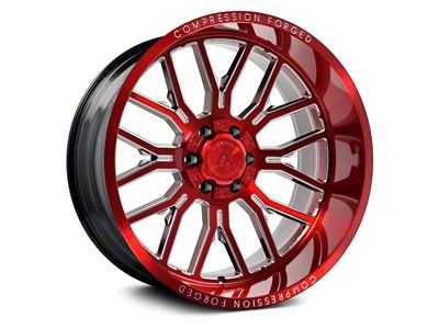 Axe Wheels AX6.2 Candy Red 8-Lug Wheel; 22x12; -44mm Offset (07-10 Sierra 3500 HD SRW)
