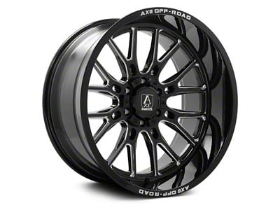 Axe Wheels Atlas Gloss Black Milled 8-Lug Wheel; 22x10; -19mm Offset (07-10 Silverado 2500 HD)
