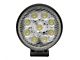 4-Inch Work Visor 9 LED Round Light; 30 Degree Flood Beam (Universal; Some Adaptation May Be Required)