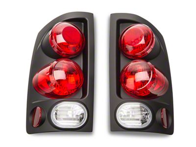 Altezza Tail Lights; Matte Black Housing; Clear Lens (02-06 RAM 1500)