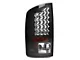 LED Tail Lights; Black Housing; Clear Lens (07-08 RAM 1500)