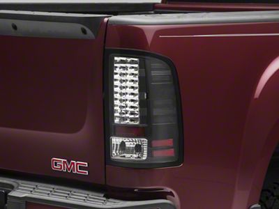 LED Tail Lights; Black Housing; Clear Lens (07-13 Sierra 1500)