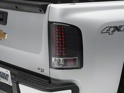 LED Tail Lights; Black Housing; Clear Lens (07-13 Silverado 1500)
