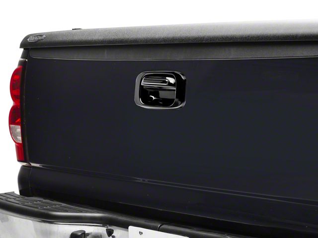 RedRock Black LED Tailgate Handle; Red LED; Smoked (99-06 Silverado 1500)
