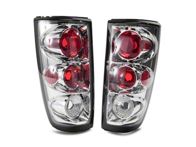 Altezza Tail Lights; Chrome Housing; Clear Lens (99-02 Silverado 1500 Fleetside)