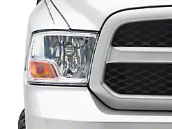 Factory Style Headlights; Chrome Housing; Clear Lens (09-18 RAM 1500 w/ Factory Halogen Non-Projector Headlights)