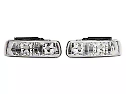 Euro Crystal Headlights; Chrome Housing; Clear Lens (99-02 Silverado 1500)