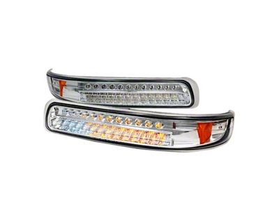 LED Turn Signal/Parking Lights; Chrome (99-02 Silverado 1500)
