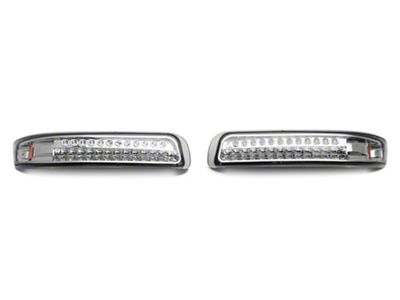 LED Turn Signal/Parking Lights with Amber Reflector; Chrome (99-02 Silverado 1500)