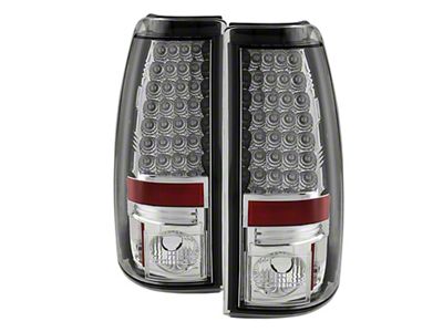 LED Tail Lights; Chrome Housing; Clear Lens (03-06 Silverado 1500 Fleetside)