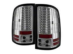 LED Tail Lights; Chrome Housing; Clear Lens (07-13 Sierra 1500)