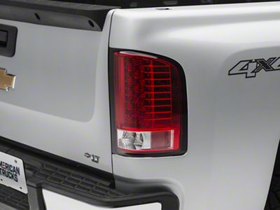 LED Tail Lights; Chrome Housing; Red/Clear Lens (07-13 Silverado 1500)