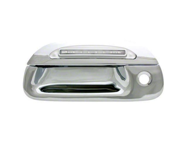 Chrome LED Tailgate Handle; Red LED; Clear (97-03 F-150)