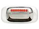 RedRock Chrome LED Tailgate Handle; Red LED; Clear (99-06 Silverado 1500)