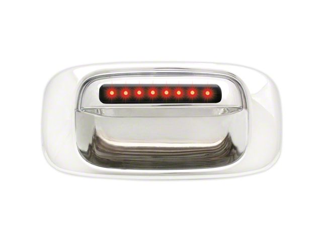 RedRock Chrome LED Tailgate Handle; Red LED; Smoked (99-06 Silverado 1500)