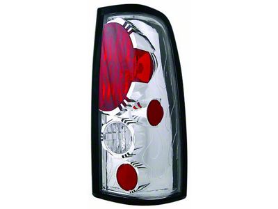 Crystal Eyes Tail Lights; Chrome Housing; Crystal Clear Lens (03-06 Silverado 1500 Fleetside)