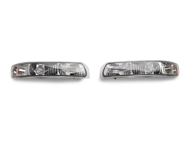 Projecton Front Park Signal Lights; Crystal Clear (99-02 Silverado 1500)
