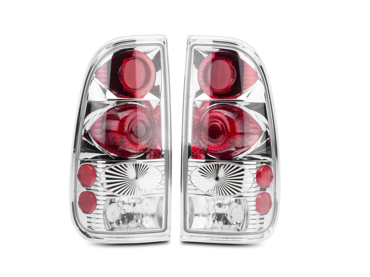 F150 Crystal Eyes Tail Lights; Crystal Clear (9703 F150 Styleside