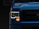 Raxiom Axial Series LED Projector Headlights with LED Light Bar; Black Housing; Clear Lens (09-14 F-150 w/ Factory Halogen Headlights)