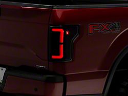 Raxiom Axial Series LED Tail Lights; Black Housing; Smoked Lens (15-17 F-150 w/ Factory Halogen Tail Lights)