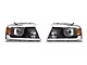 Raxiom Axial Series Projector Headlights with LED Bar; Black Housing; Clear Lens (04-08 F-150)