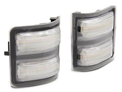 Raxiom Axial Series LED Switchback Side Mirror Marker Lamps; Clear (11-16 F-350 Super Duty)