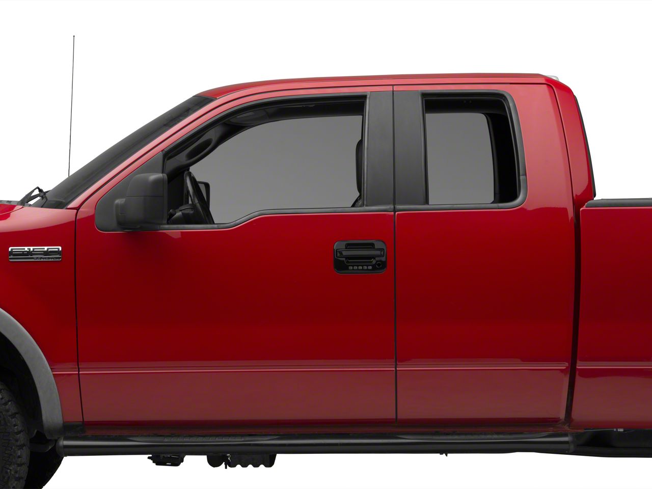 F-150 Front Black LED Door Handles; Red LED; Smoked Lens (04-08 F-150)