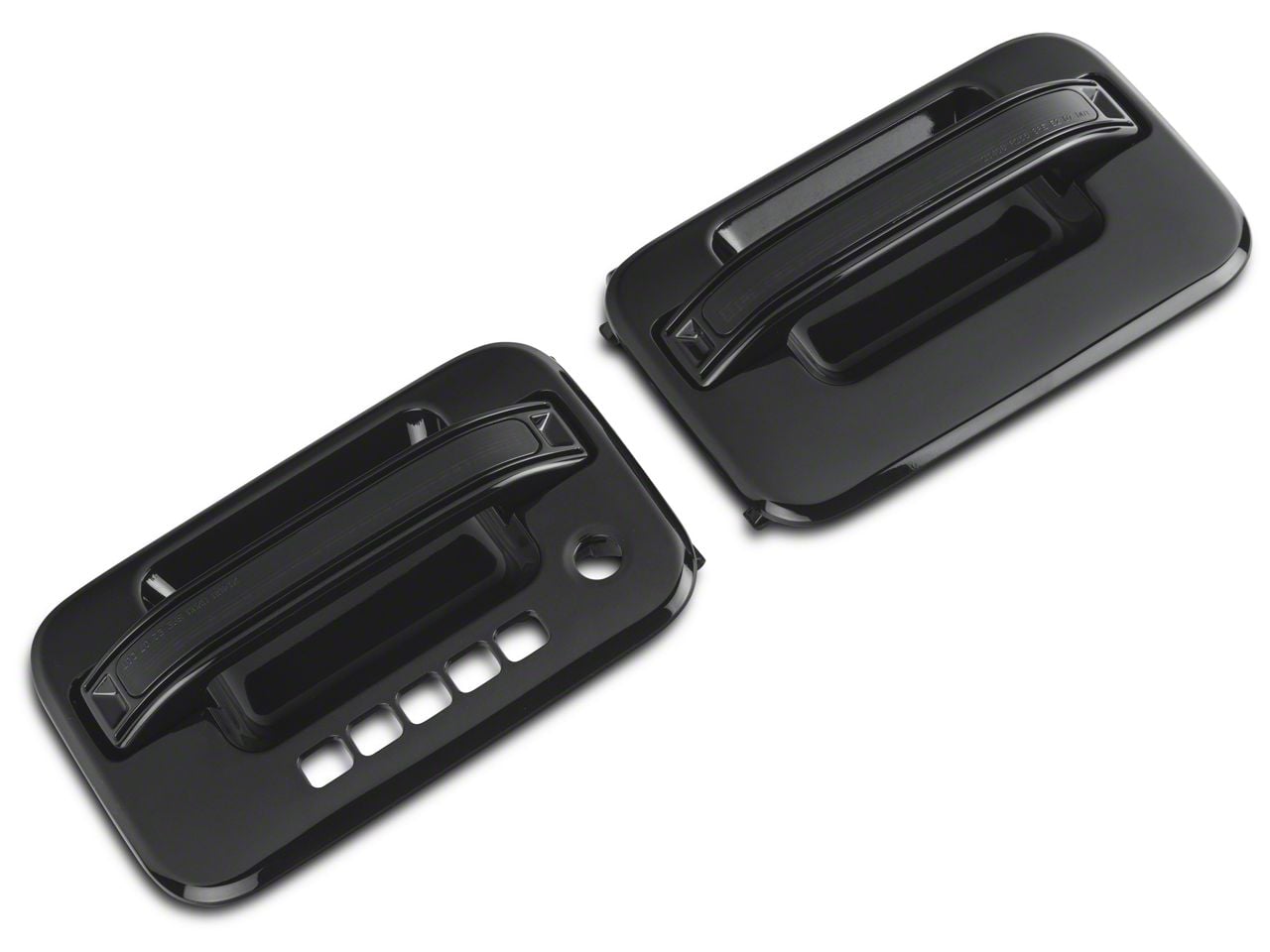 F-150 Front Black LED Door Handles; Red LED; Smoked Lens (04-08 F-150)