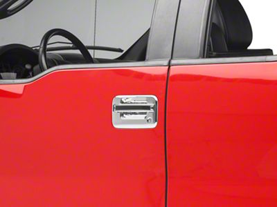 Front Chrome LED Door Handles; Red LED; Smoked Lens (04-08 F-150)
