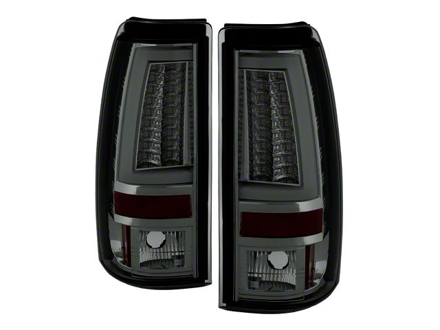 Version 2 LED Tail Lights; Chrome Housing; Smoked Lens (03-06 Silverado 1500 Fleetside)