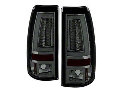 Version 2 LED Tail Lights; Chrome Housing; Smoked Lens (99-02 Silverado 1500 Fleetside)
