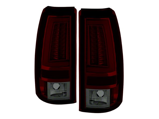 Version 2 LED Tail Lights; Chrome Housing; Red Smoked Lens (03-06 Silverado 1500 Fleetside)