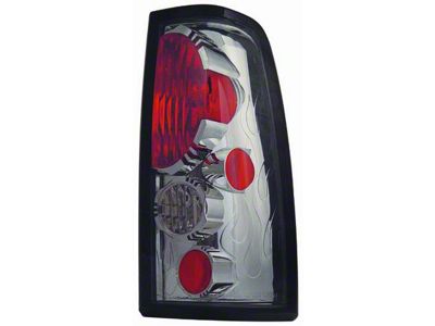 Crystal Eyes Tail Lights; Chrome Housing; Platinum Smoked Lens (03-06 Silverado 1500 Fleetside)