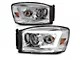 Raxiom Axial Series LED DRL Projector Headlights; Chrome Housing; Clear Lens (06-08 RAM 1500)