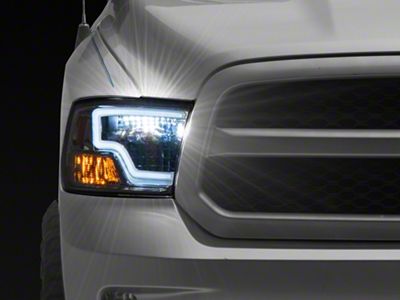 Raxiom Axial Series LED Headlights; Chrome Housing; Clear Lens (09-18 RAM 1500 w/ Factory Halogen Headlights)