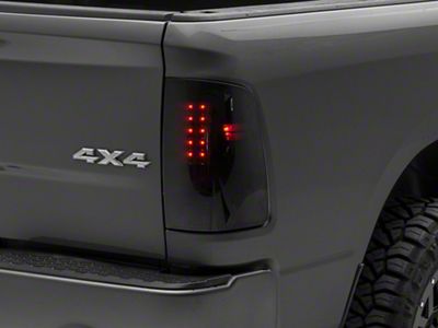 Raxiom Axial Series LED Tail Lights; Black Housing; Smoked Lens (09-18 RAM 1500 w/ Factory Halogen Tail Lights)