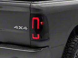 Raxiom Axial Series LED Tail Lights; Black Housing; Smoked Lens (09-18 RAM 1500 w/ Factory Halogen Tail Lights)