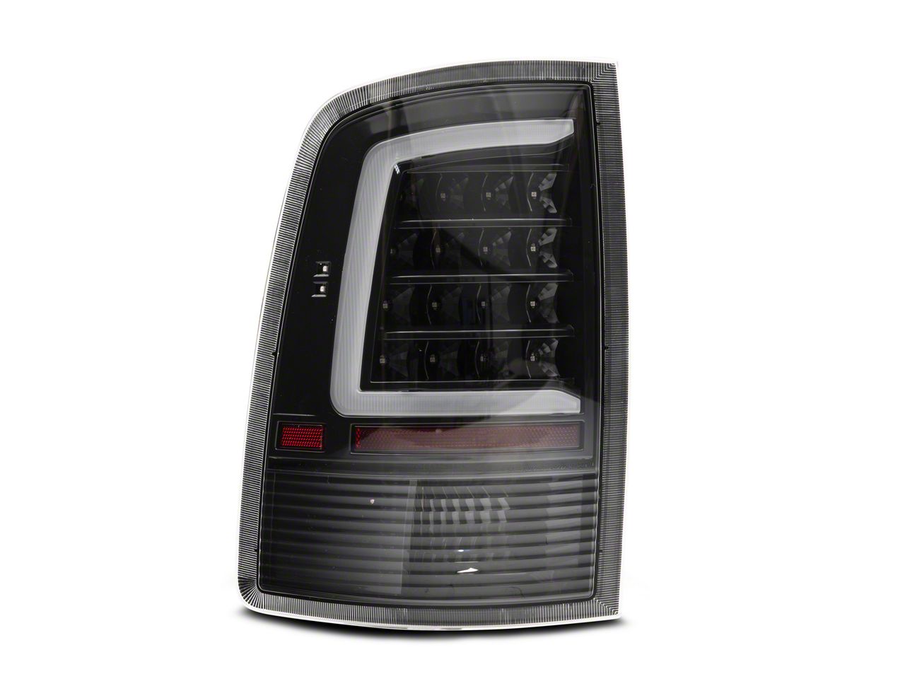 Raxiom RAM 1500 Axial Series LED Tail Lights; Black Housing; Clear