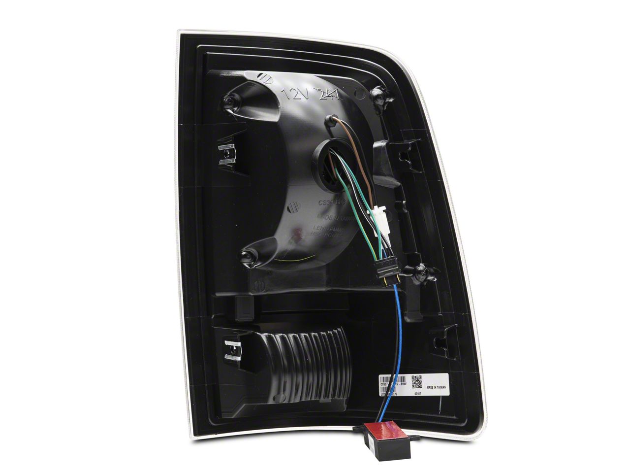 Raxiom RAM 1500 Axial Series LED Tail Lights; Black Housing; Clear