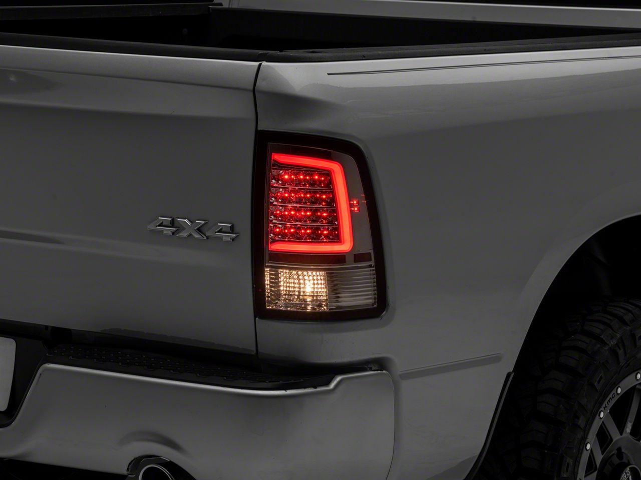 thumbnail image 2 of Smoke Tail Lights With Chrome Trim For 81-93 Dodge Truck Ram - Pair By AFTPartscom 2 of 6