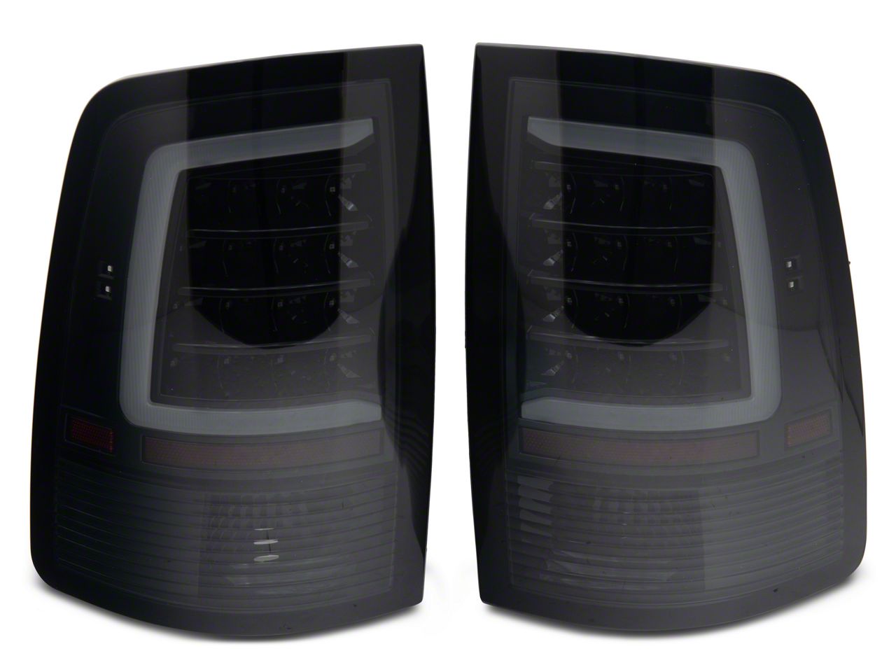 Raxiom RAM 1500 Axial Series LED Tail Lights; Black Housing