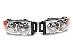Raxiom Axial Series OEM Style Replacement Headlights; Chrome Housing; Clear Lens (02-05 RAM 1500)