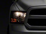 Raxiom Axial Series OEM Style Replacement Headlights with Single Bulb; Chrome Housing; Smoked Lens (09-18 RAM 1500 w/ Factory Halogen Non-Projector Headlights)